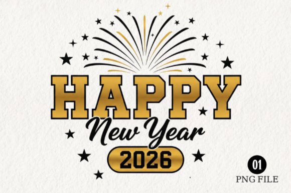 2026 Happy New Year PNG