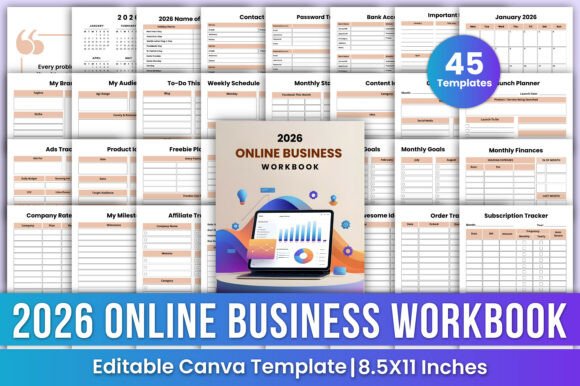 2026 Online Business Workbook Canva: A Practical Planning Hub for Digital Entrepreneurs
