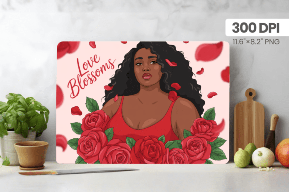 Afro Woman Braided Hair Cutting Board PN