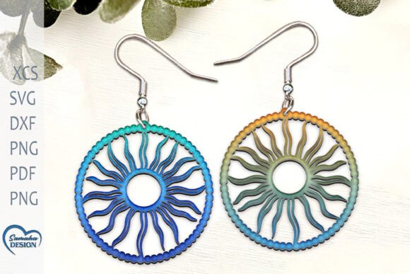 Celestial Sun Modern Earrings Laser Cut: Precision Design Meets Expressive Craft