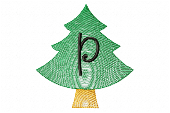 Christmas Tree Letter P
