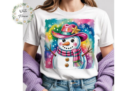 Cowgirl Snowman Christmas Clipart PNG: A Versatile, High-Quality Design Resource for Creators