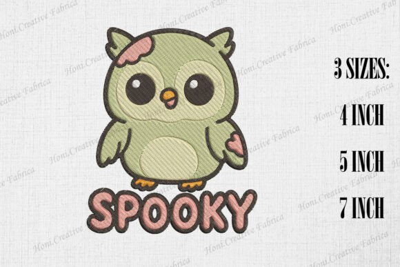 Cute Zombie Owl Spooky Halloween