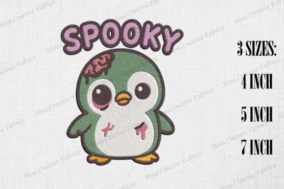 Cute Zombie Penguin Spooky Halloween