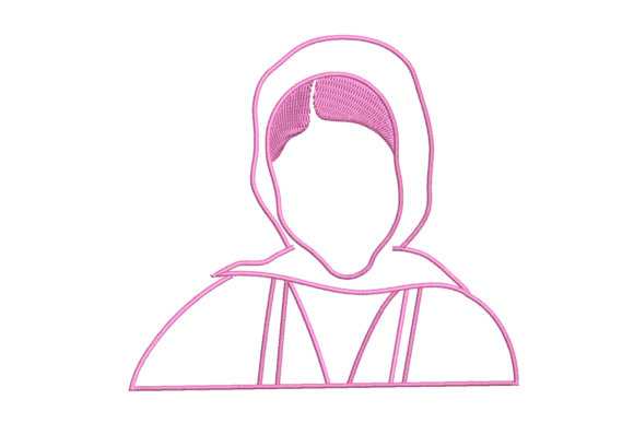 Elegant Girl Embroidery Design