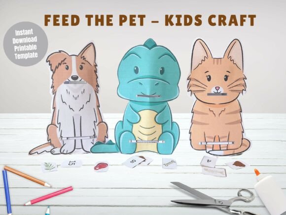 Feed Me Pet Paper Toys for Kids