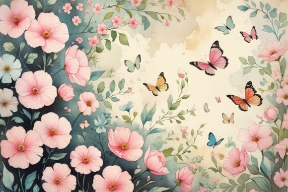 Free Vintage Pink Watercolor Background