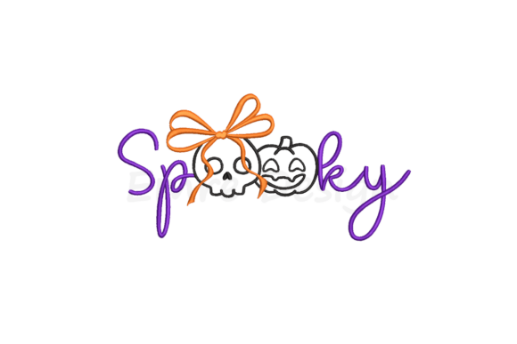 Halloween Spooky Embroidery Design