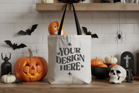 Halloween Tote Bag Mockup 26