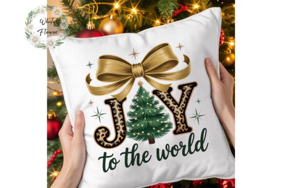 JOY Leopard Christmas Tree PNG Clipart