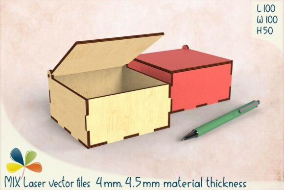 Laser Cut Box with Hinge Lid