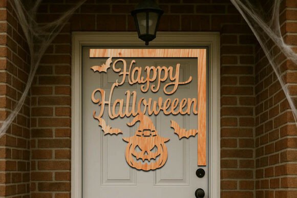 Laser Cut Halloween Door Corner SVG