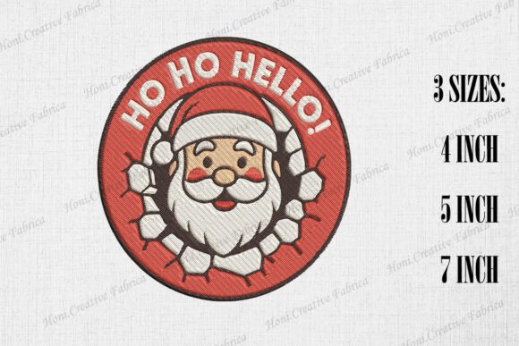 Merry Christmas Cute Santa: A Versatile Embroidery Design for Holiday Joy