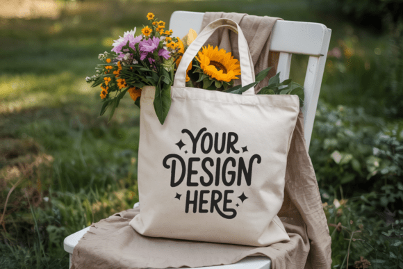 Natural Canvas Tote Bag Mockup 11