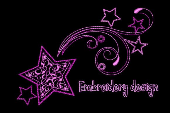 Shooting Stars Swirl Trails Filigree