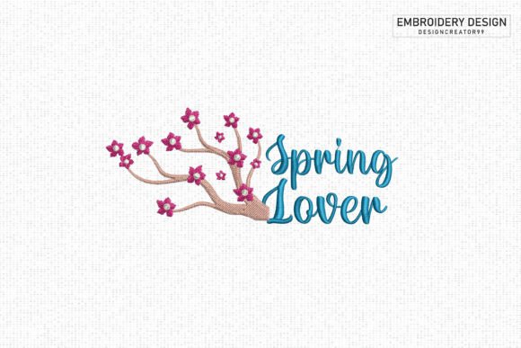Spring Lover: A Versatile Embroidery Design for Seasonal Creativity