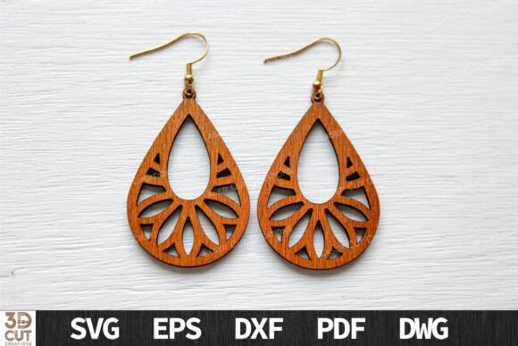 Teardrop Petal Burst Earrings SVG: Versatile Digital Designs for Crafters & Creators