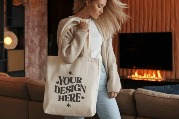 Tote Bag Mockup, Boho Tote Bag Mockup 36: Realistic Presentation Done Right