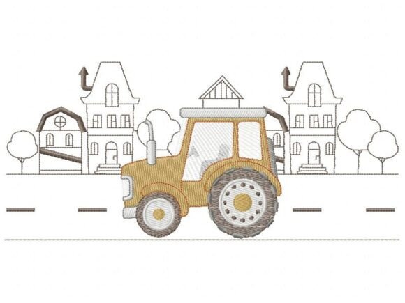 Tractor Embroidery Design