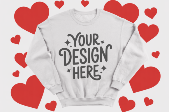 Valentine Gildan 18000 Flat Lay Mockup: A Creative Essential for Designers & Small Businesses