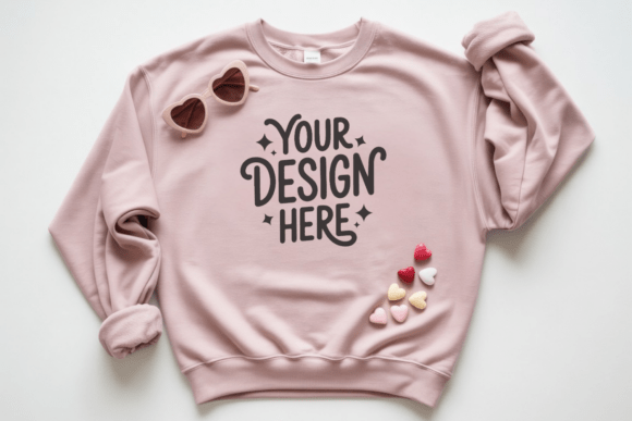 Valentine Gildan 18000 Folded Mockup 41