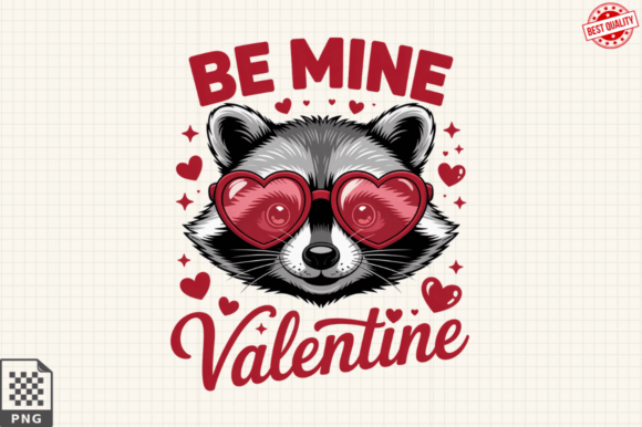 Valentines Day PNG Bundle Funny Raccoons