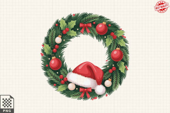 Watercolor Christmas Wreaths Clipart PNG: A Versatile Digital Asset for Creative Professionals and Makers