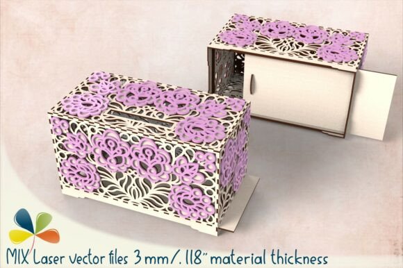 Wedding Card Box with Roses SVG: A Thoughtful Choice for DIY Wedding Details