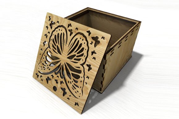 Wooden Box with Butterfly Sliding Lid: A Laser-Cut Craft Project for Creatives & Makers